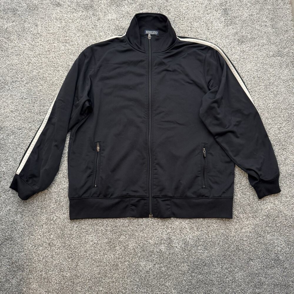Lands End Y2K Track Jacket Boys Youth XL 18-20 Full Zip Retro Sportswear Preppy